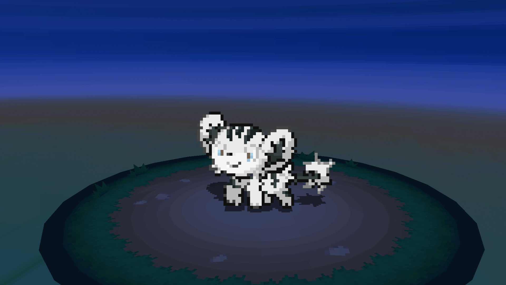 A Pokémon battle showing Essorian Shinx